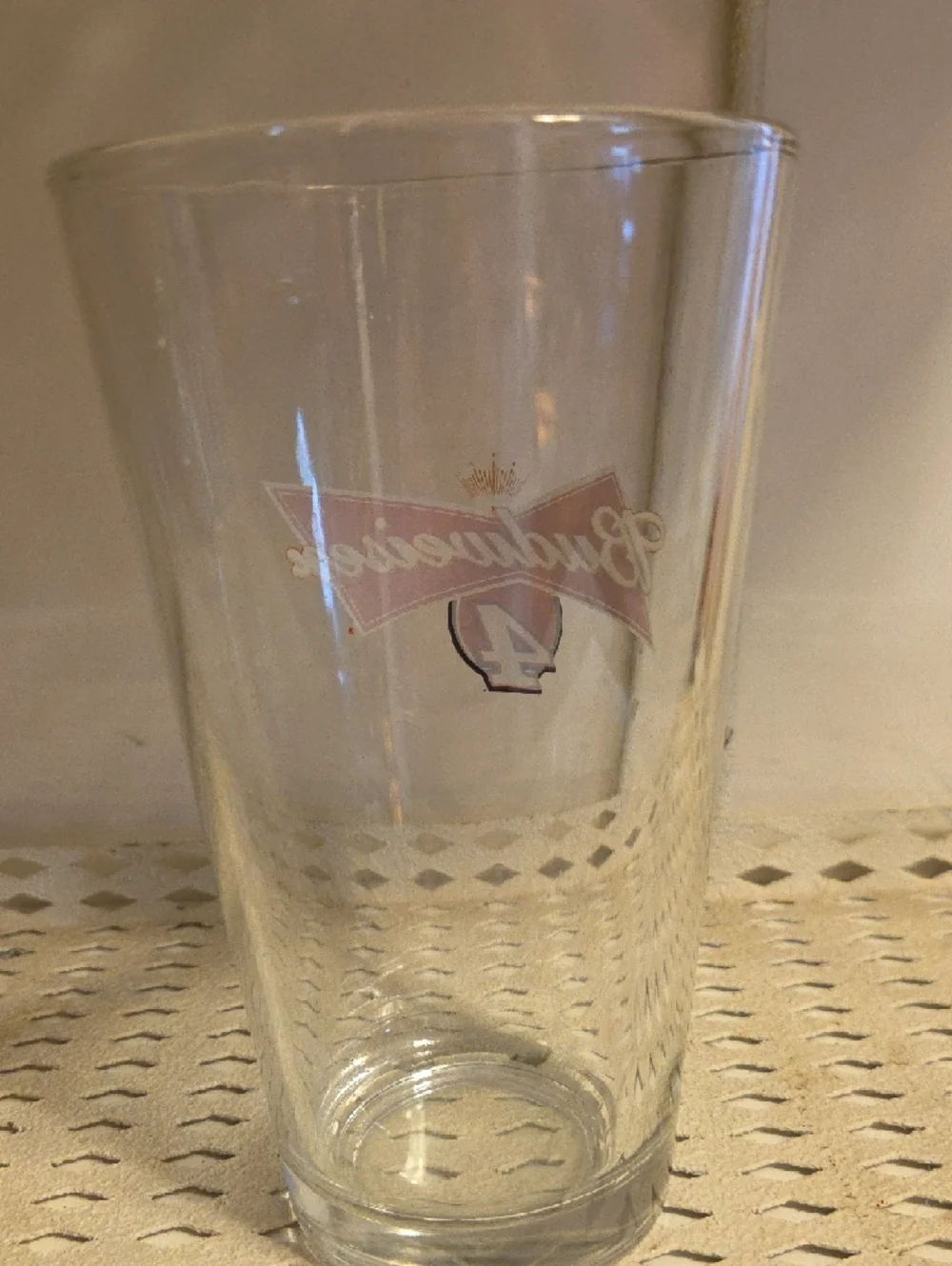 NASCAR Driver Kevin Harvick #4 16oz Pint Budweiser Beer Glass Made by Libbey
